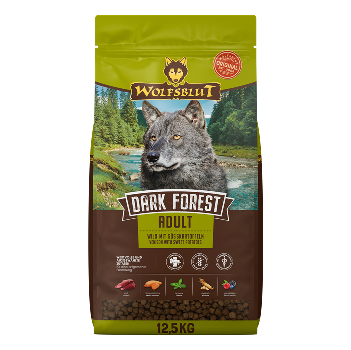 WOLFSBLUT, Dark Forest, Wild, Adult 12,5 Kg. Medium