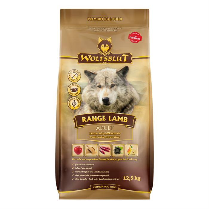 WOLFSBLUT, Range Lamb, Adult 12,5 Kg. Medium