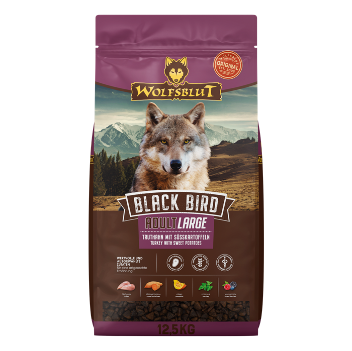 WOLFSBLUT, Black Bird (Kalkun), Large Breed 12,5 Kg.