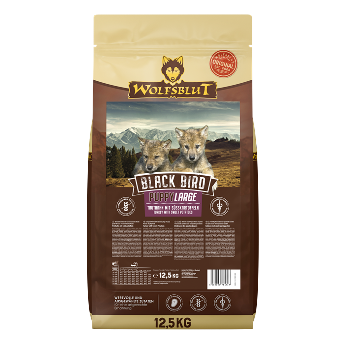 WOLFSBLUT, Black Bird, Puppy Large Breed 12,5 Kg. 