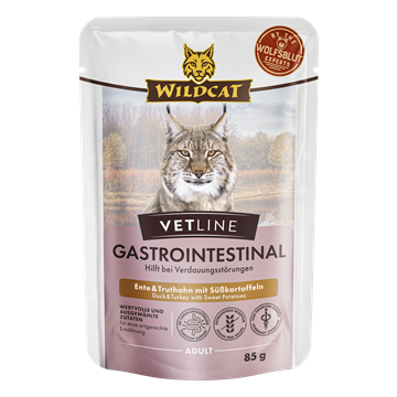 Wildcat VetLine, Gastrointestinal- Duck & Turkey 12x 85 gr. (vådfoder)