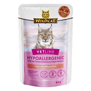 Wildcat VetLine, Hypoallergenic-Salmon  12x 85 gr. (Vådfoder)