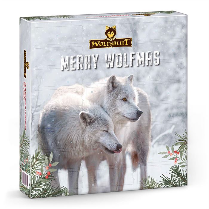 WOLFSBLUT,  Adventskalender til hunde med 24 låger. Indhold ca 328 gr.