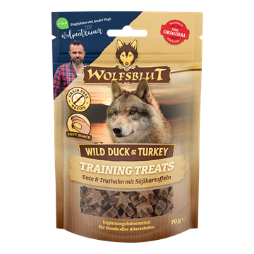 WOLFSBLUT, Training Bites, Duck & Tyrkey 70 gr.